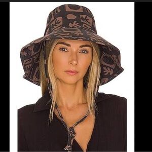 Lack of Color Women's Black and Brown Patterned Bucket Hat